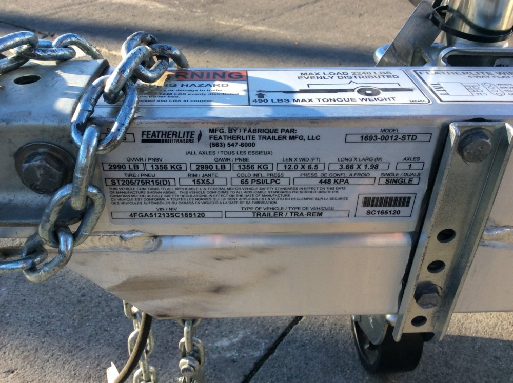 2025 Featherlite 6' 6" x 12' UTILITY Utility trailer