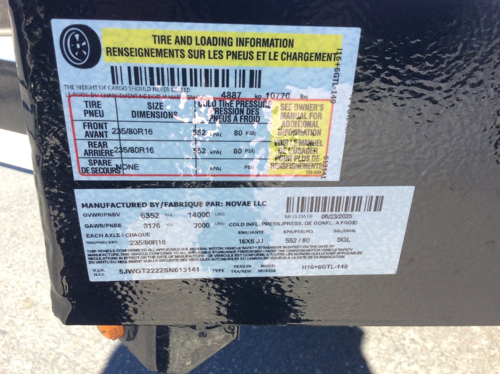 2025 H&H 82" x 22' TILT Equipment trailer