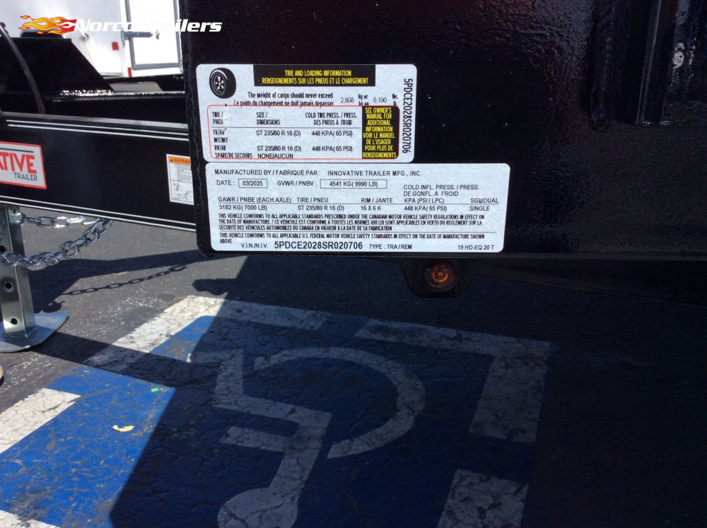 2025 Innovative Trailer Mfg 82" x 20' 14K TILT Equipment trailer