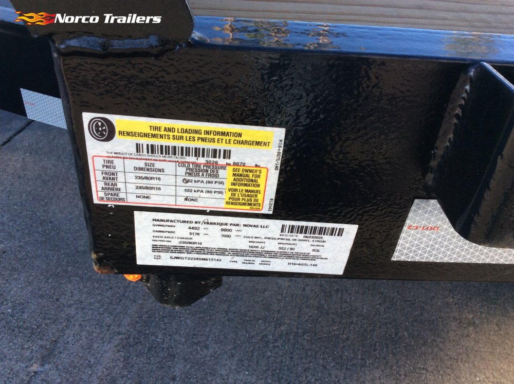 2025 H&H 82" x 22' TILT Equipment trailer