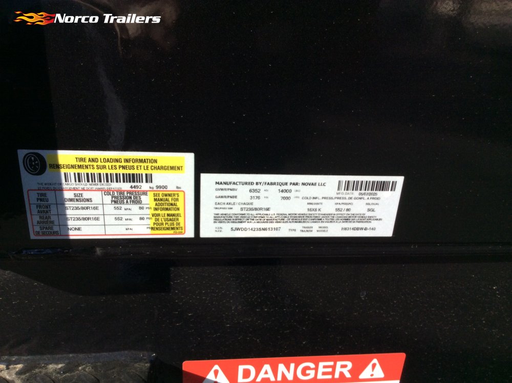 2025 H&H 83" x 14' 14K 24" SIDES Dump trailer