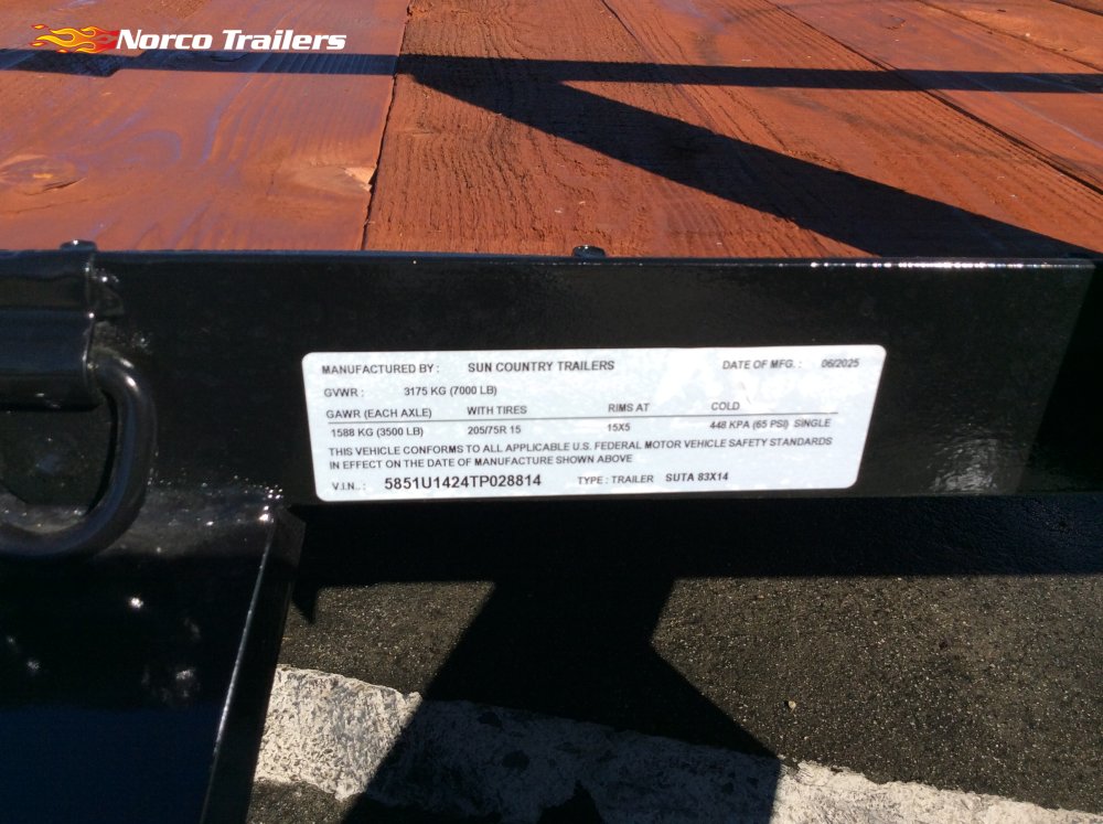 2026 Sun Country 83" x 14' Utility trailer