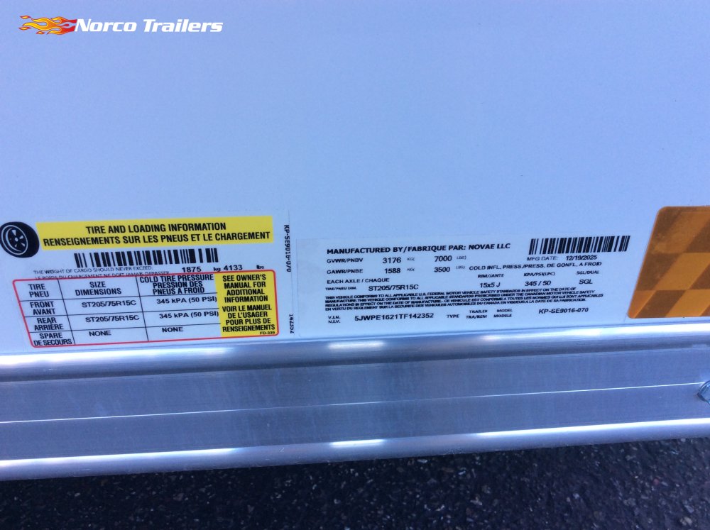 2026 Pace American 7' 6" x 16' JOURNEY SE Enclosed Cargo trailer