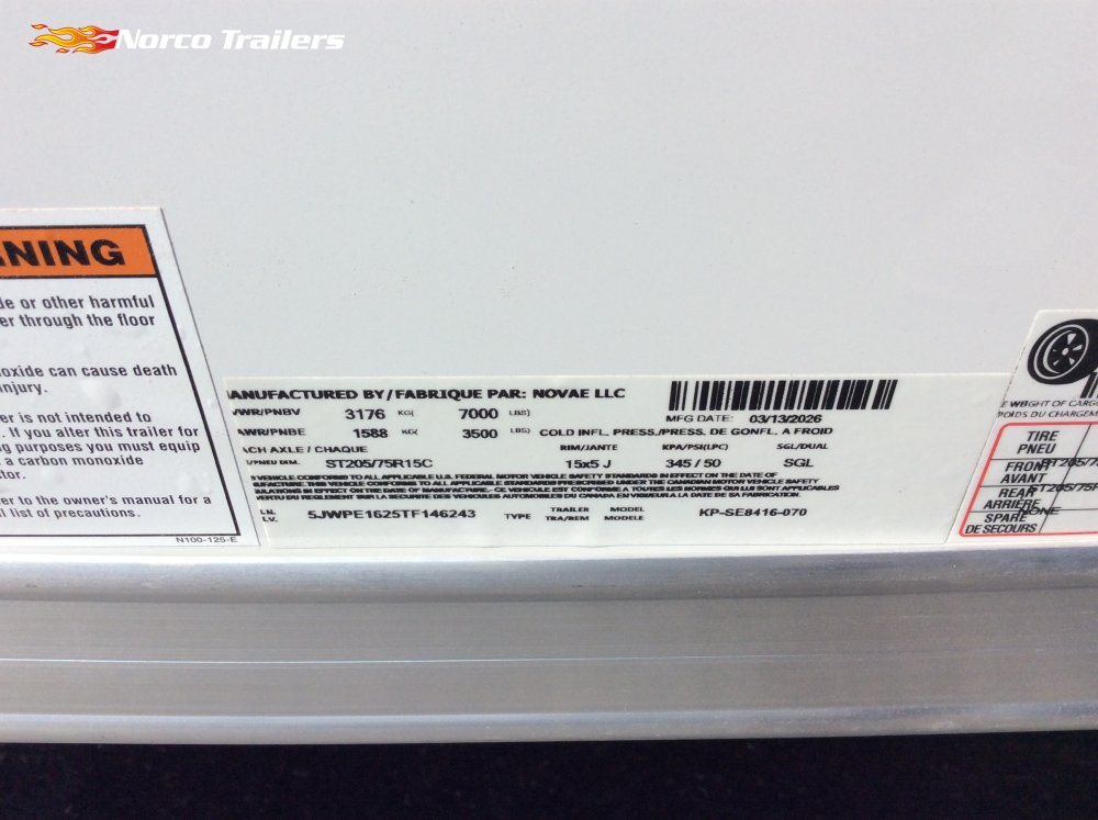 2026 Pace American 7' x 16' OB DLX Enclosed Cargo trailer