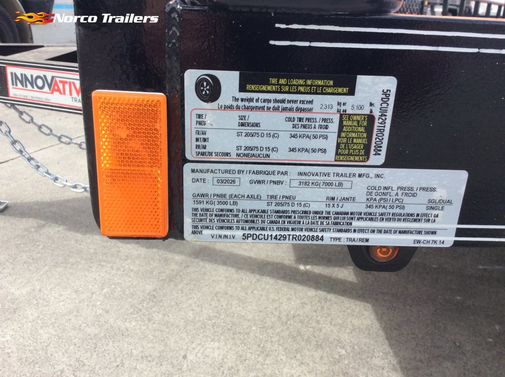 2026 Innovative 83" x 16' Car Hauler Flatbed trailer