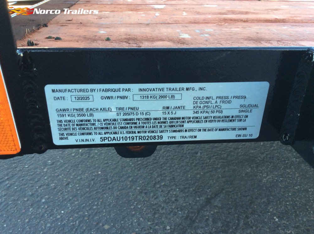 2026 Innovative 77" x 10' UTILITY Utility trailer