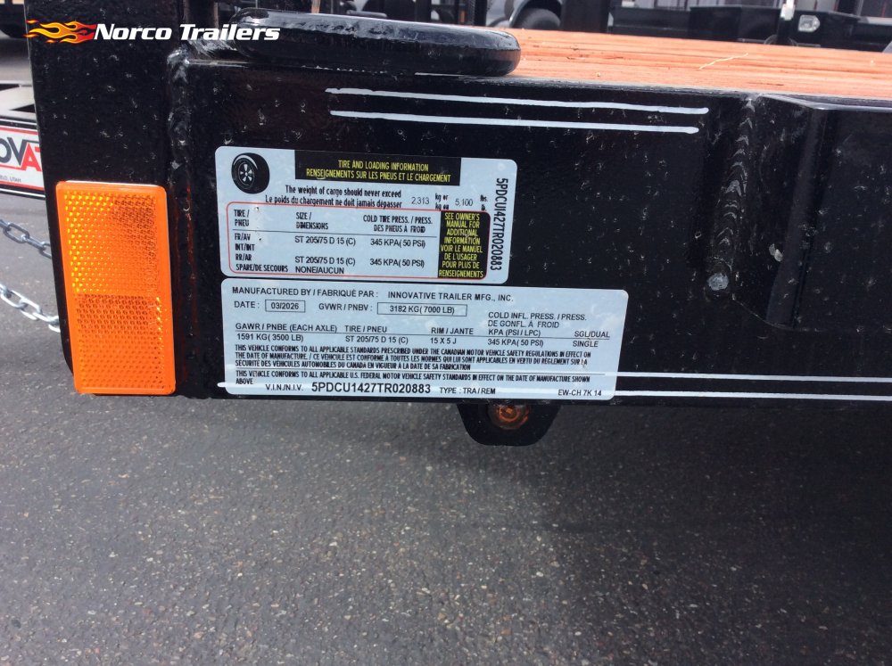 2026 Innovative 83" x 16' Car Hauler Flatbed trailer