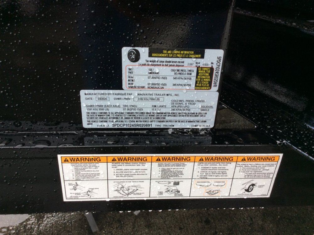 2025 Innovative Trailer Mfg 5' x 10' Dump trailer