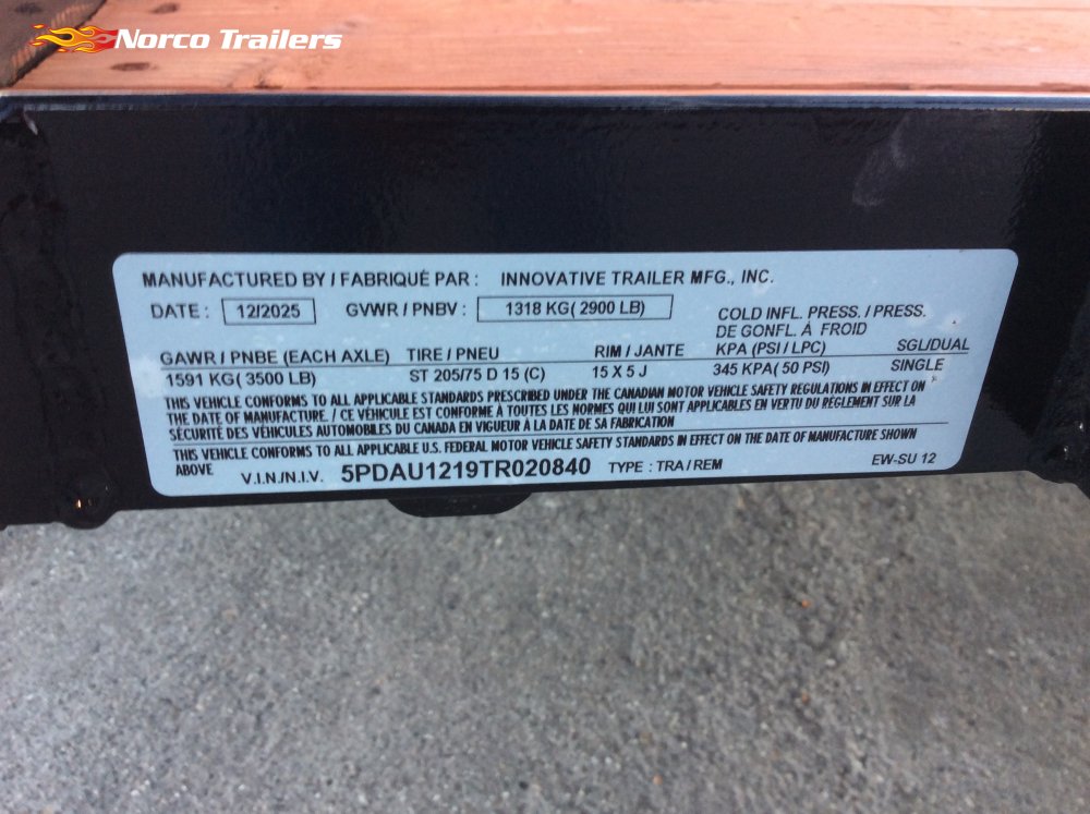 2026 Innovative 83" x 12' UTILITY Utility trailer