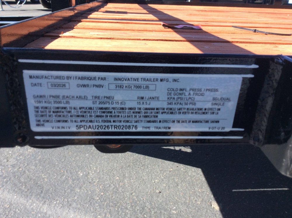 2026 Innovative 83" x 20' UTILITY Utility trailer