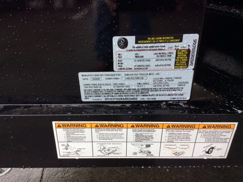 2025 Innovative 5' x 10' Dump trailer