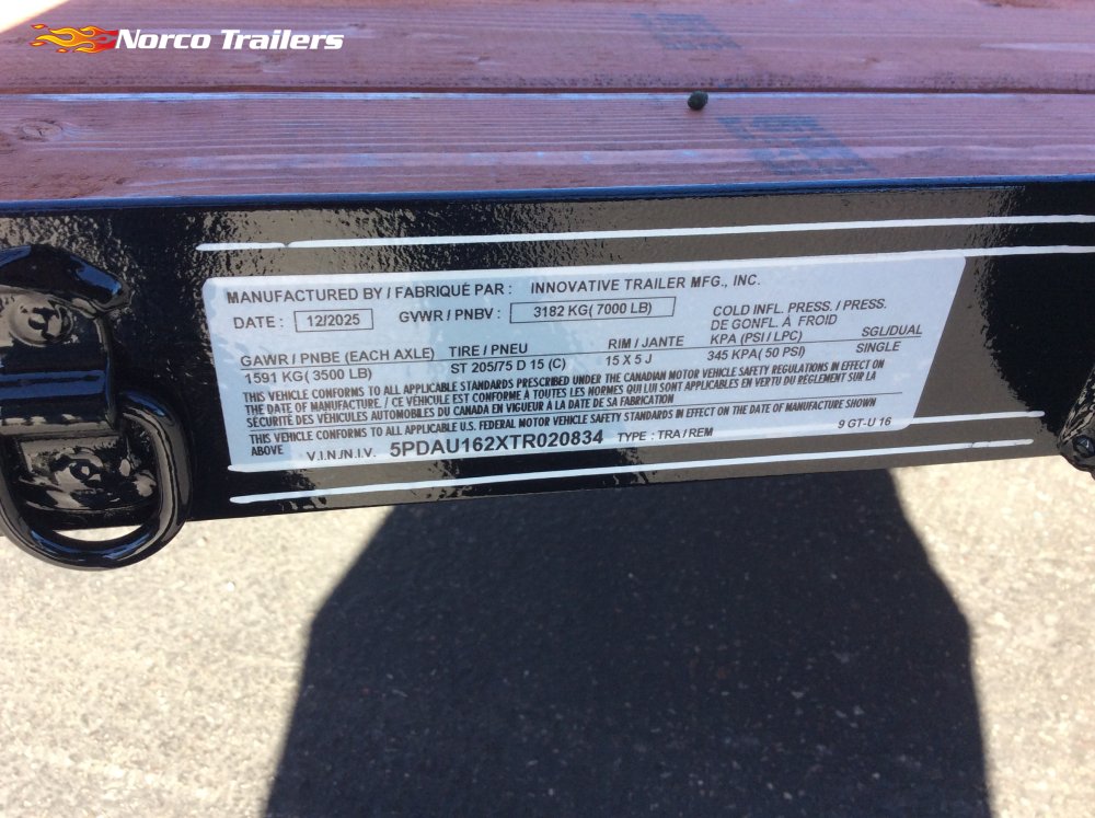 2026 Innovative 83" x 16' UTILITY Utility trailer