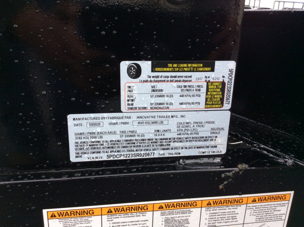 2025 Innovative Trailer Mfg 83" x 12' Dump trailer