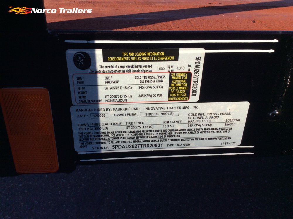 2026 Innovative 83" x 26' Utility Utility trailer