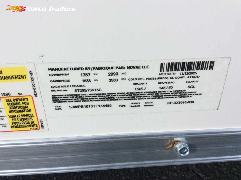 2026 Pace American 5' x 10' OUTBACK DLX Utility trailer