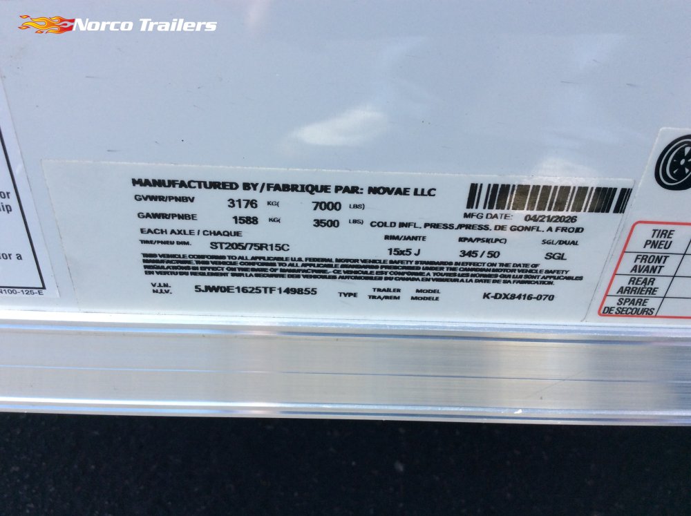 2026 Look 7' x 16' ST DELUXE Enclosed Cargo trailer