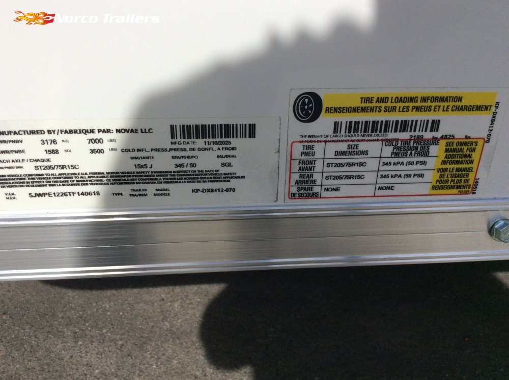 2026 Pace American 7' x 12' OUTBACK DELUXE Enclosed Cargo trailer