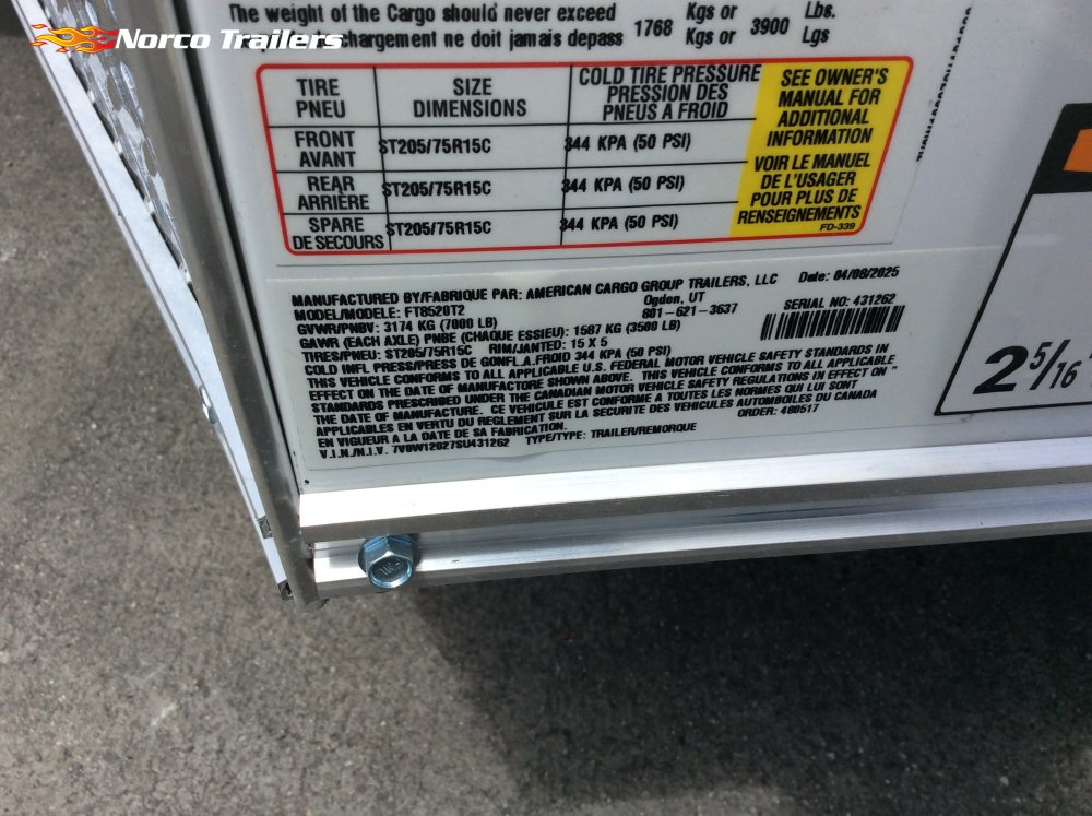 2025 Wells Cargo 8.5' x 20' FAST TRAC Enclosed Cargo trailer