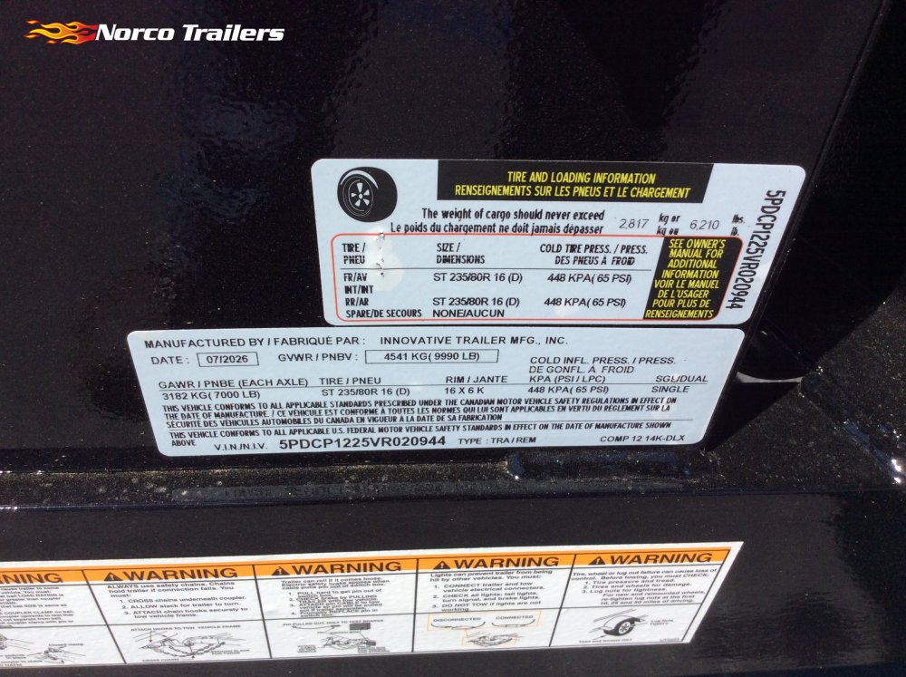 2027 Innovative 83" x 12' 14K 24" SIDES Dump trailer