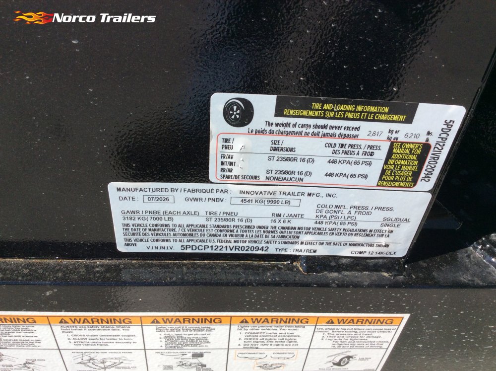 2027 Innovative 83" x 12' 14K 44" SIDES Dump trailer