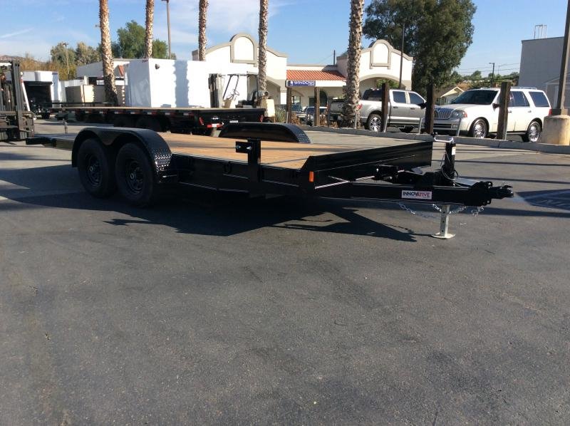 2025 Innovative Trailer Mfg. 81" x 18' Tilt Deck Wood Floor Equipment Hauler Flatbed Trailer