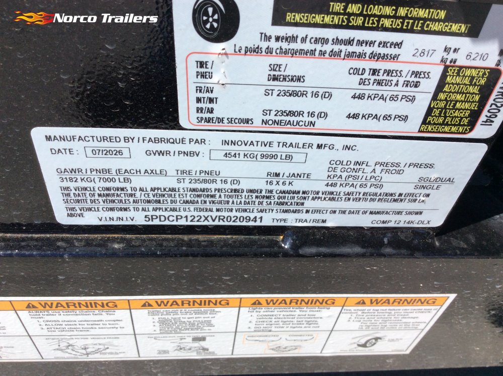 2027 Innovative 83" x 12' 14K 44" SIDES Dump trailer
