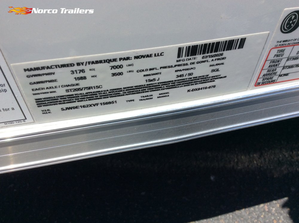 2027 Look 7' x 16' ST DELUXE Enclosed Cargo trailer