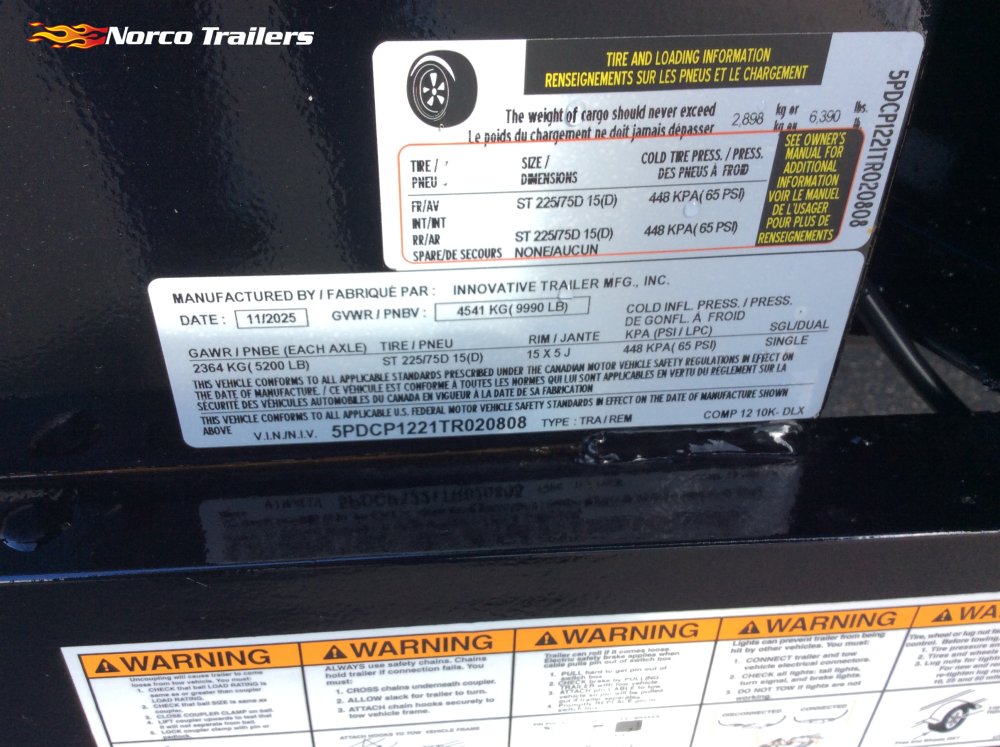 2026 Innovative 6' x 12' 10K 30" SIDES Dump trailer