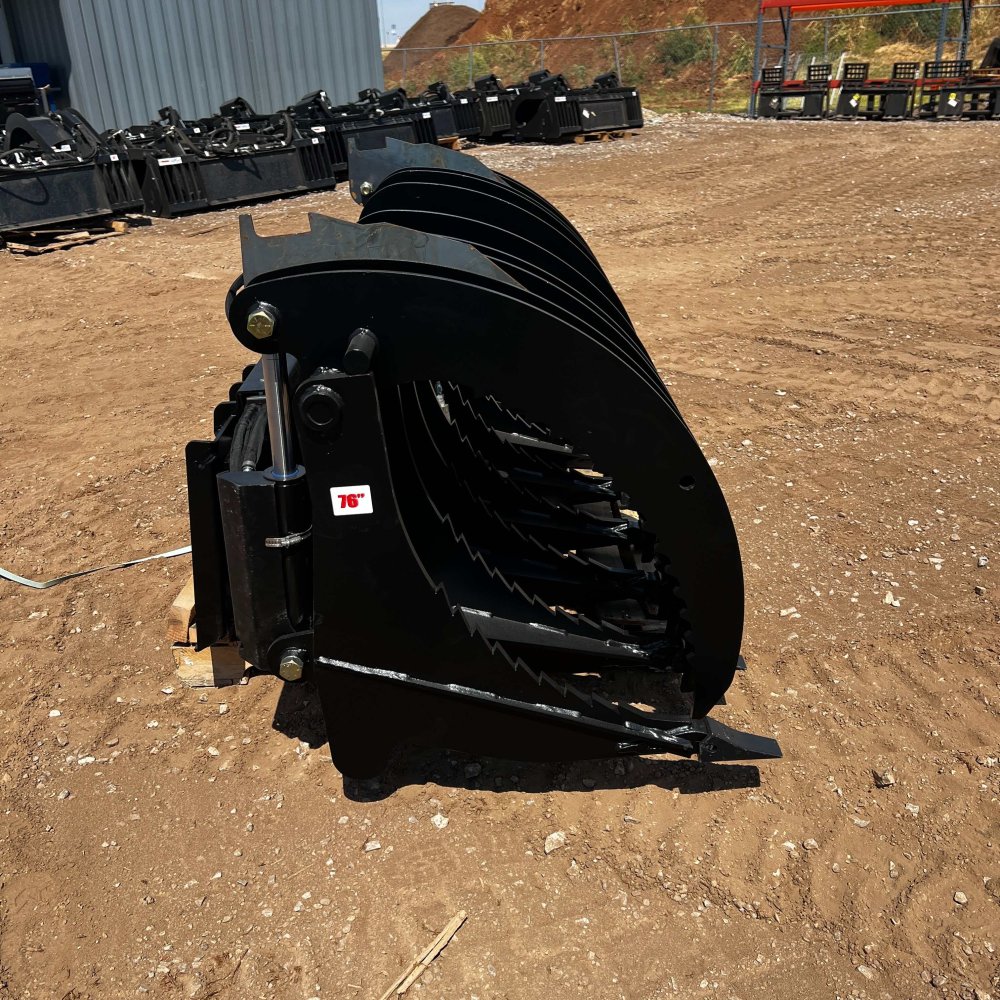 100000484 - x Jenkins Iron & Steel 76" Dual Brush Grapple Skid Steer Attachment