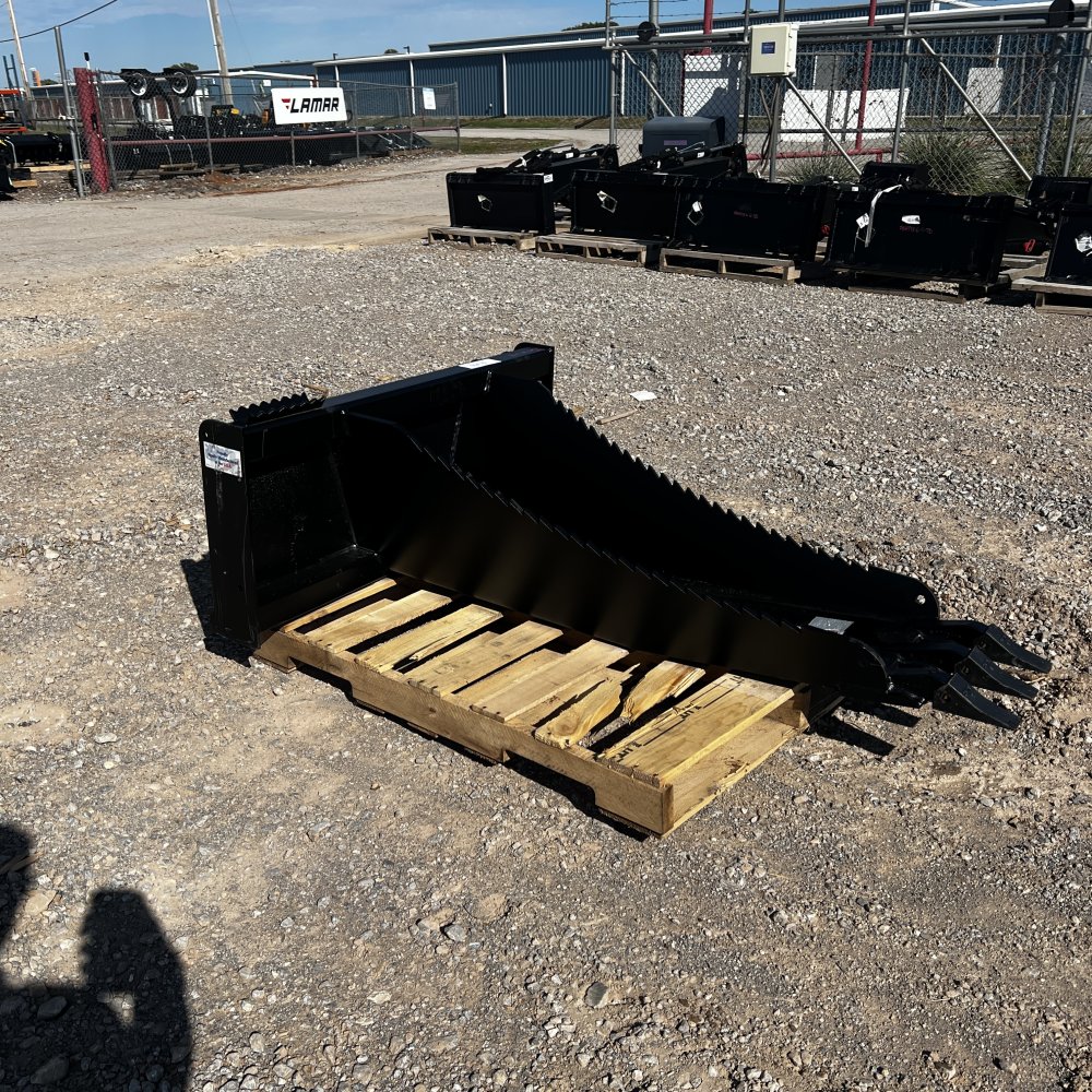 100000500 - x Jenkins Iron & Steel Stump Bucket Skid Steer Attachment