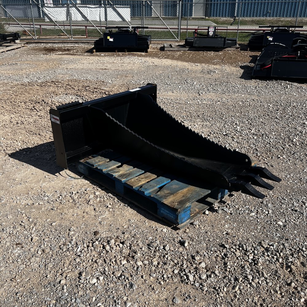 100000501 - x Jenkins Iron & Steel Stump Bucket Skid Steer Attachment