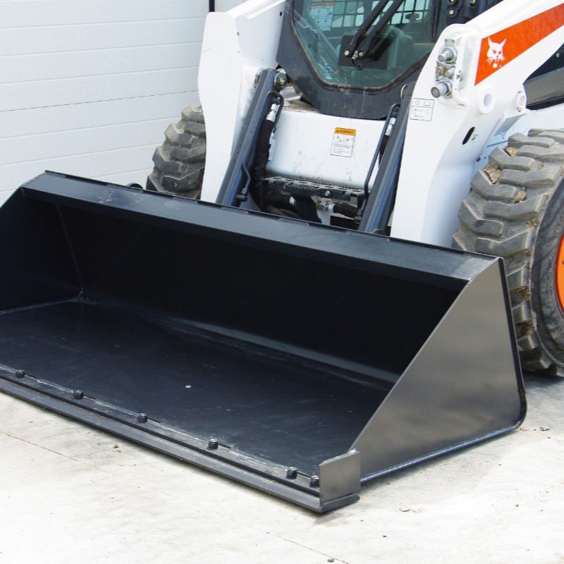 100000268 - x Jenkins Iron & Steel 74" Dirt Bucket w/ Cutting Edge Skid Steer Attachment