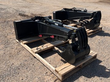 Jenkins Iron & Steel 6.5' Backhoe with thumb & 18" bucket Skid Steer Attachment