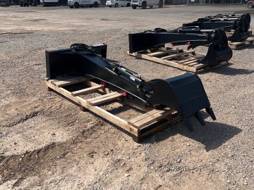 Jenkins Iron & Steel 8.5' Backhoe with thumb & 18" bucket Skid Steer Attachment