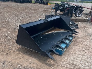 Jenkins Iron & Steel 78" Bucket w/ Teeth Skid Steer Attachment
