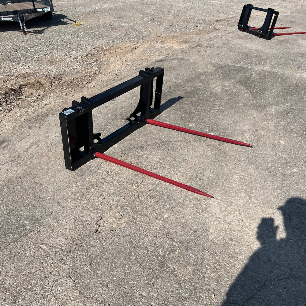 100000398 - x ACI ACI 2 Bale Spears Skid Steer Attachment