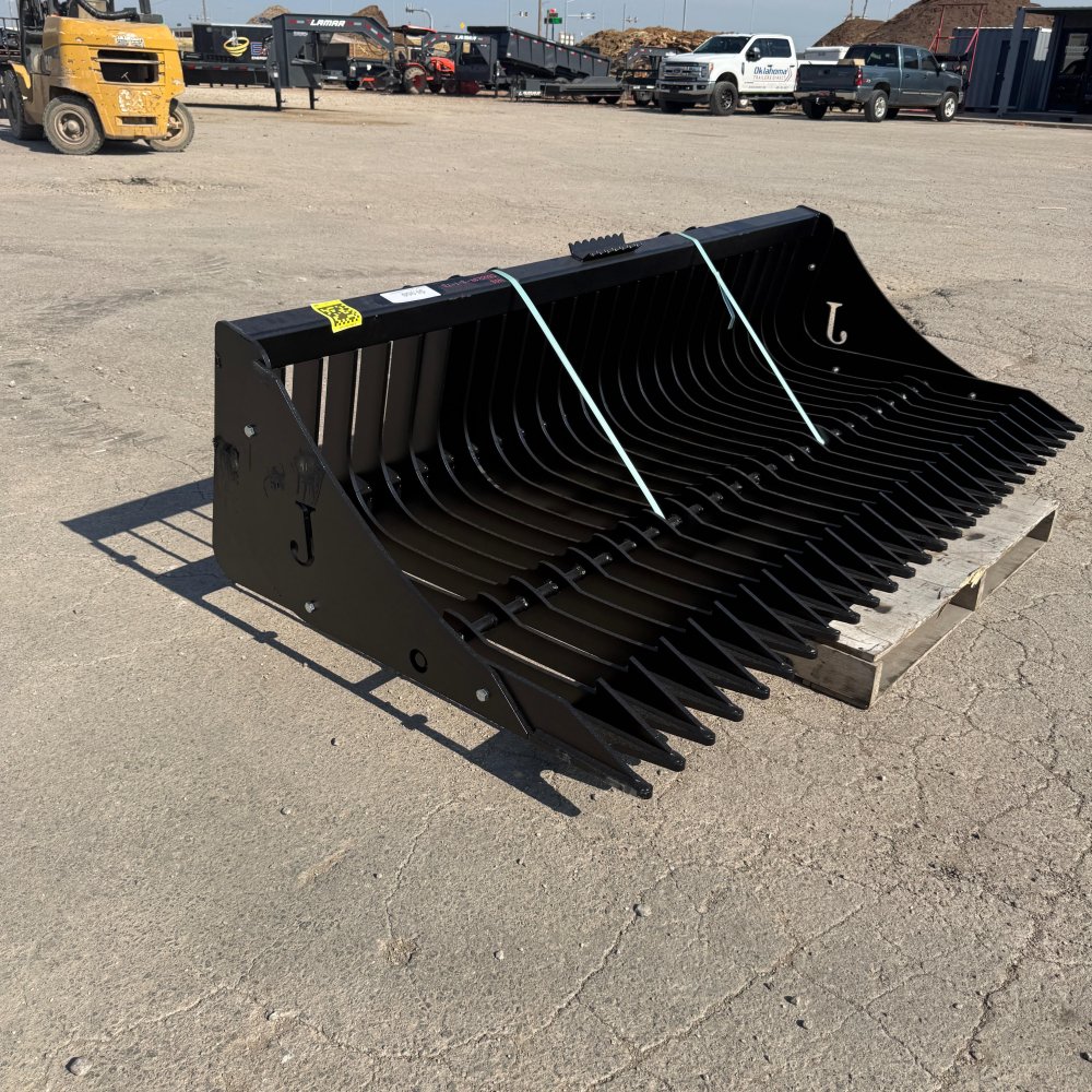 100000458 - x Jenkins Iron & Steel 84" Rock Bucket Skid Steer Attachment