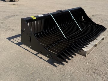 Jenkins Iron & Steel 84" Rock Bucket Skid Steer Attachment
