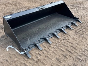 Jenkins Iron & Steel 78" HD Dirt Bucket w/Teeth Skid Steer Attachment
