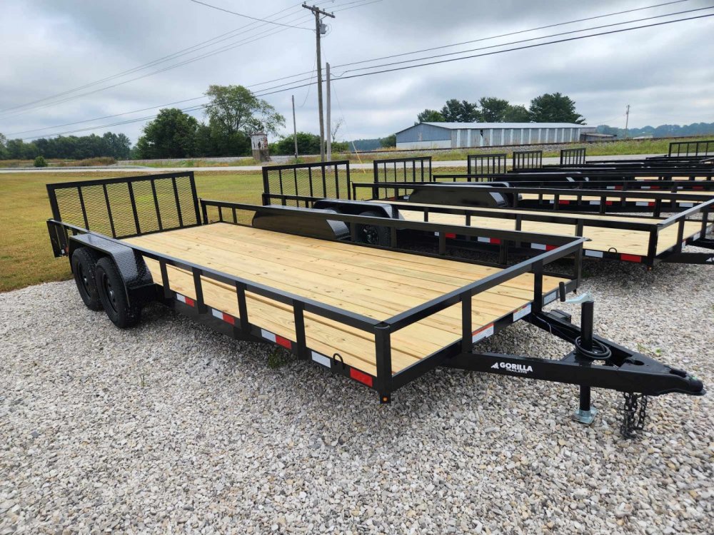 2023 6.9x20 Gorilla Utility Double Axle, Dovetail, Gate Utility, w/Brakes