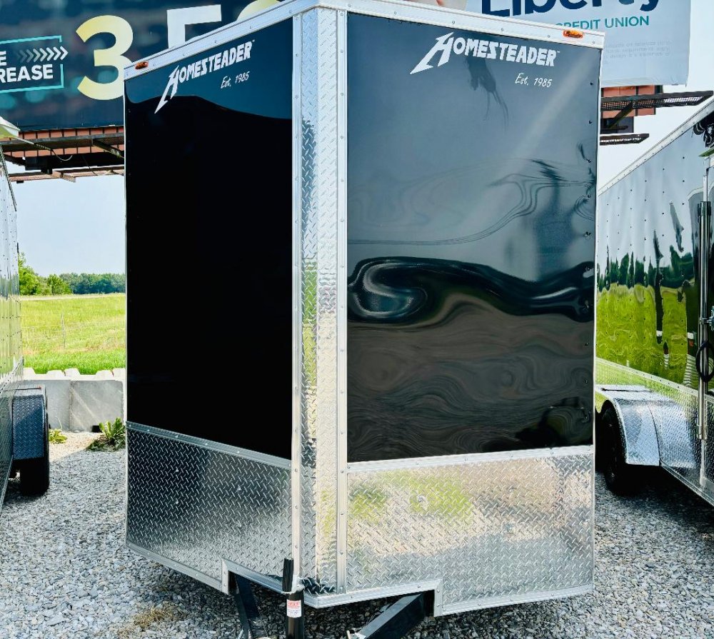2025 7x16 Homesteader Enclosed Cargo - 7ft Height - Aluminum Tread Plate