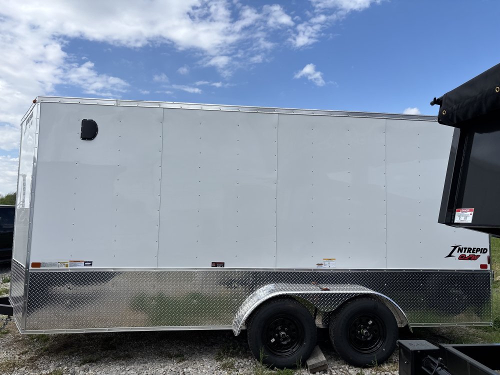 2026 7'x16' Homesteader Enclosed Cargo OHV - 7ft Height - Polycor Walls - Spoiler