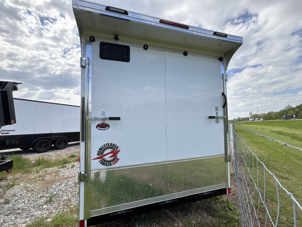 2026 7'x16' Homesteader Enclosed Cargo OHV - 7ft Height - Polycor Walls - Spoiler
