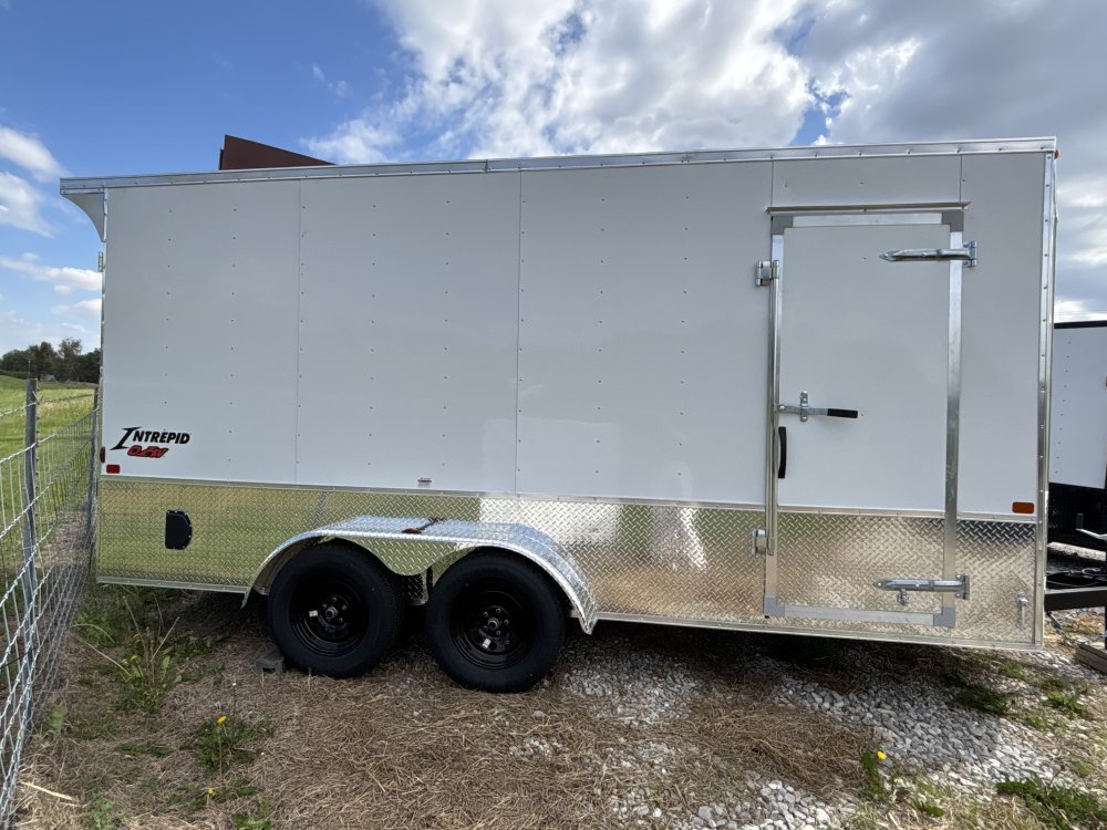 2026 7'x16' Homesteader Enclosed Cargo OHV - 7ft Height - Polycor Walls - Spoiler