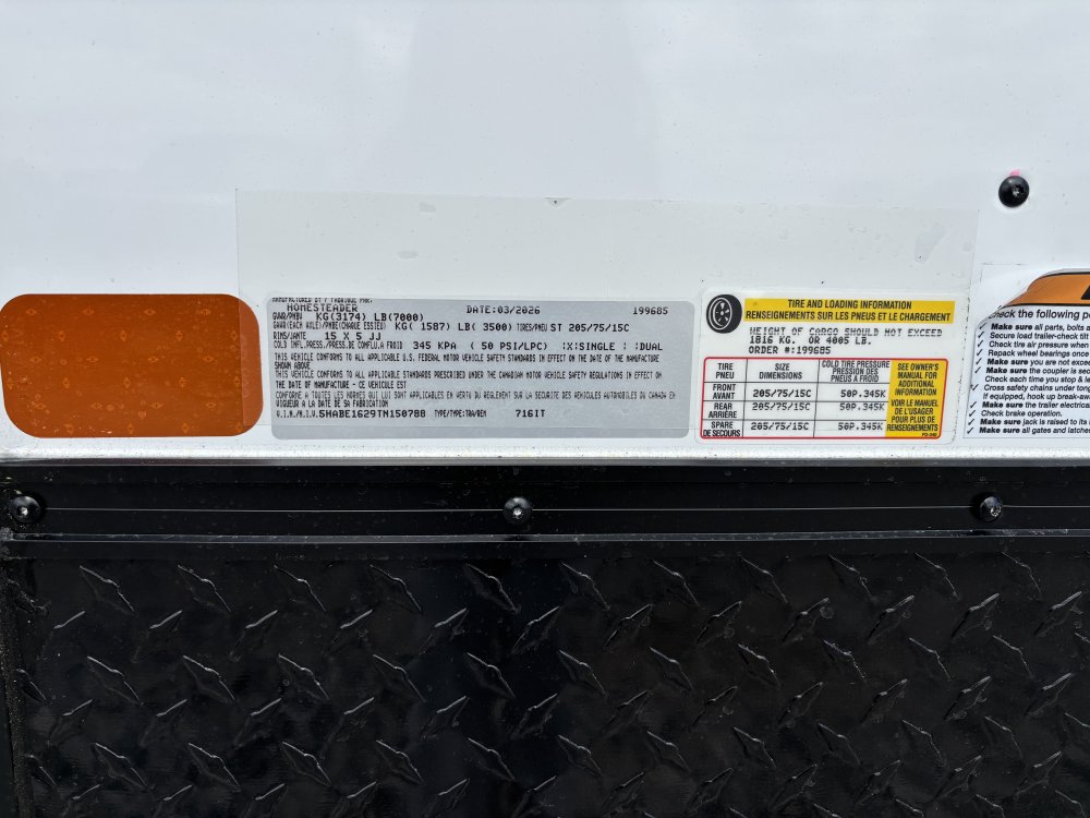 2026 7'x16' Homesteader Enclosed Cargo OHV - 7ft Height - Polycor - Black Out