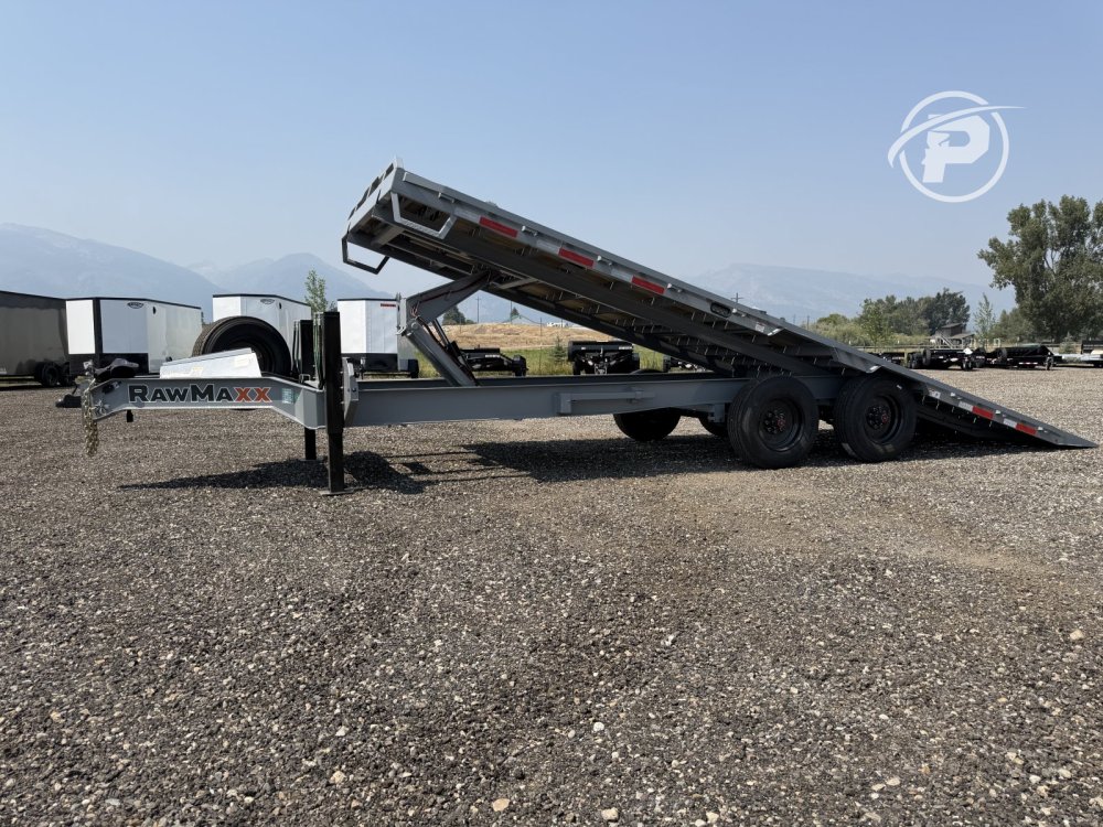 RawMaxx 102"x 24' Full Tilt Deckover 20k Tilt Bed Trailer