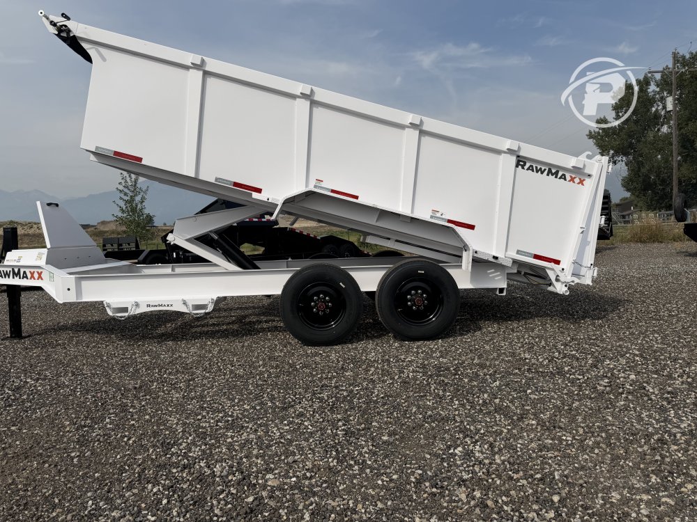 RawMaxx 83"x 16' Scissor Hoist 20k Dump Trailer