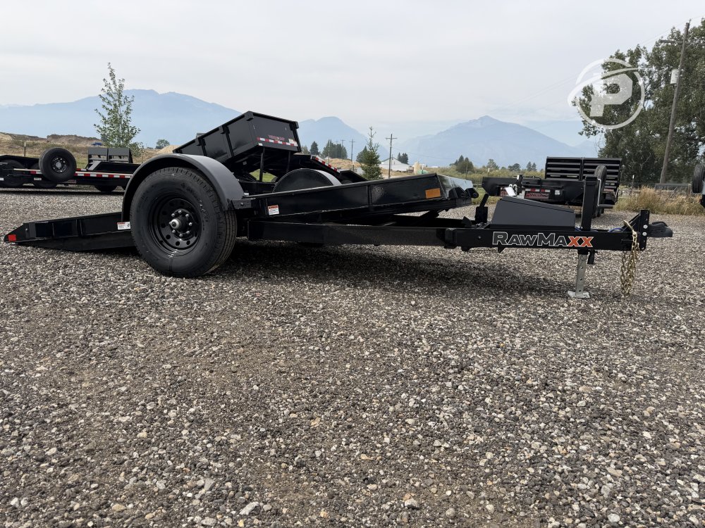 RawMaxx 72"x 12' Scissor Lift 7k Gravity Tilt Bed Trailer