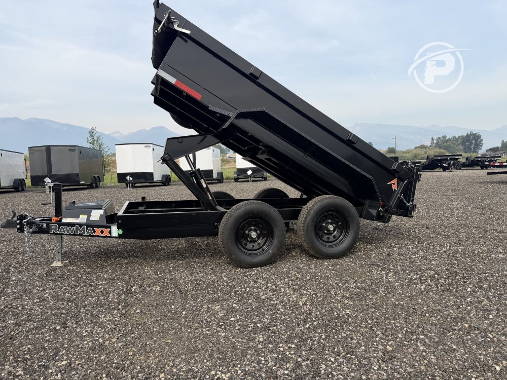 RawMaxx 60"x 10' Scissor Hoist 10k Dump Trailer