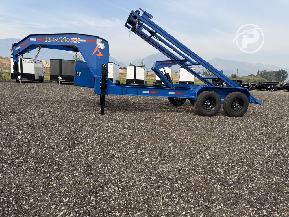RawMaxx 83"x 16' Roll Off Bin 14k Gooseneck Dump Trailer (Bin Included)